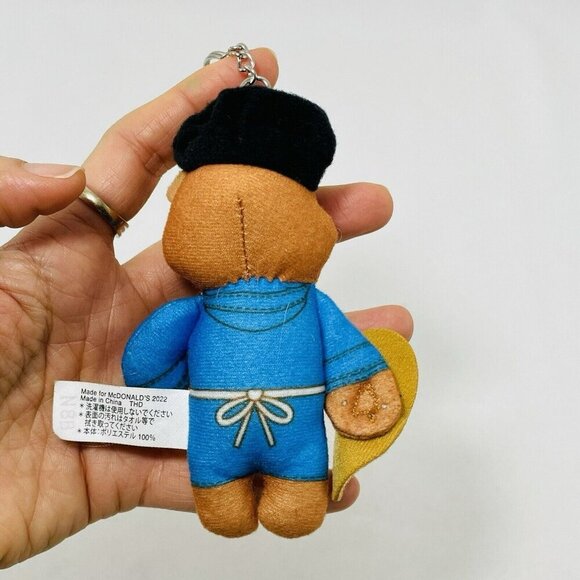 Japanese McDonald Paddington Bear Plush Keyring Keychain Artist Painter Nobouken - Picture 2 of 8